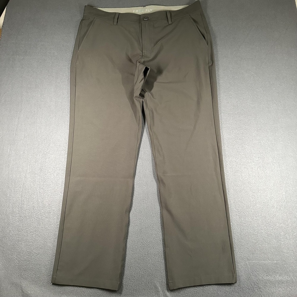 Free Fly Nomad Pant Pants Mens 38x32‎ Gray Graphite Stretch Chino Travel Casual